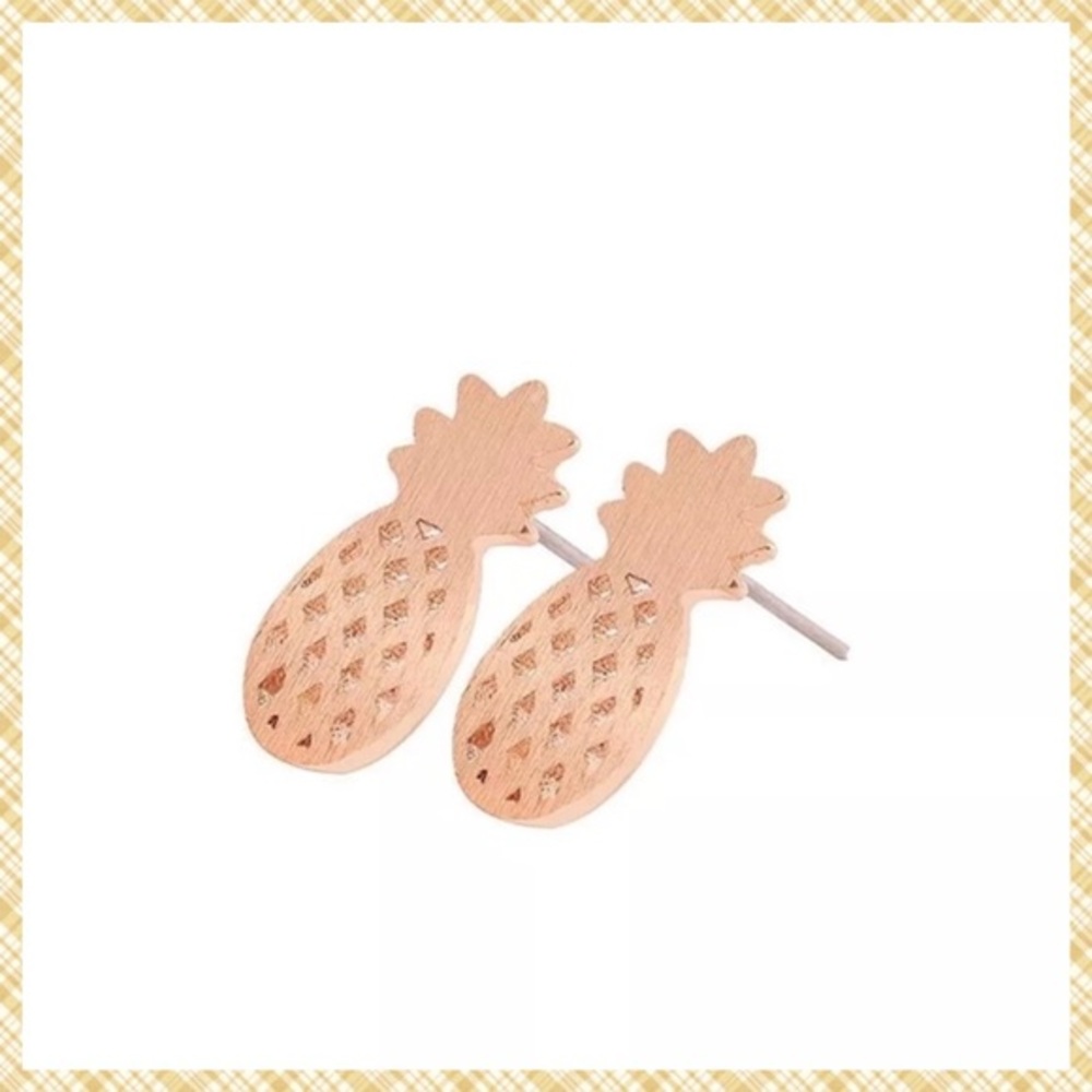 🍍ROSE GOLD PINEAPPLE STUD EARRINGS🍍NEW‎